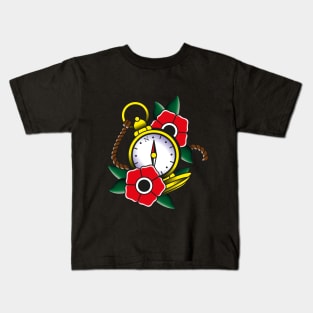 Compass old school style tattoo Kids T-Shirt